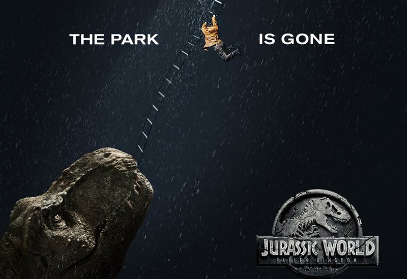 The Park is Gone in New Jurassic World: Fallen Kingdom IMAX Poster