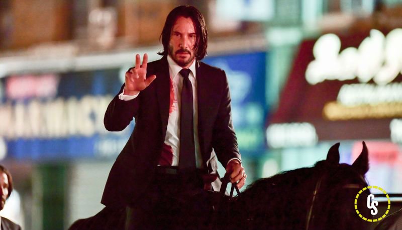 John Wick 3 Set Video and Photos Show Keanu Riding a Horse