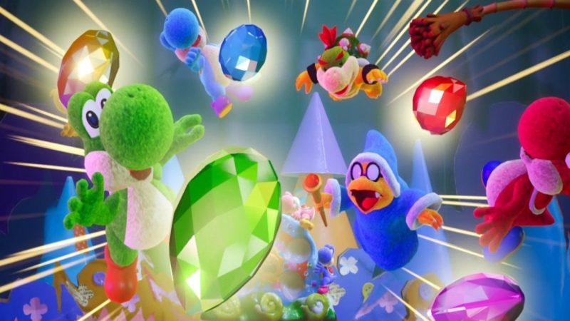 handcrafted Yoshi and Kirby games