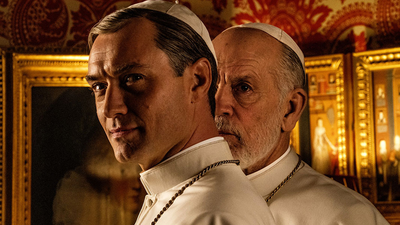 The New Pope Photo Featuring Jude Law & John Malkovich Released