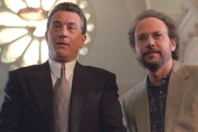 Robert De Niro and Billy Crystal in Analyze This.