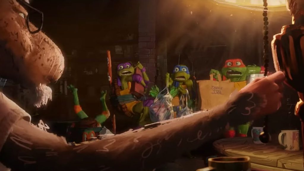 TMNT: Mutant Mayhem Clip Shows the Turtles Get Caught Sneaking In