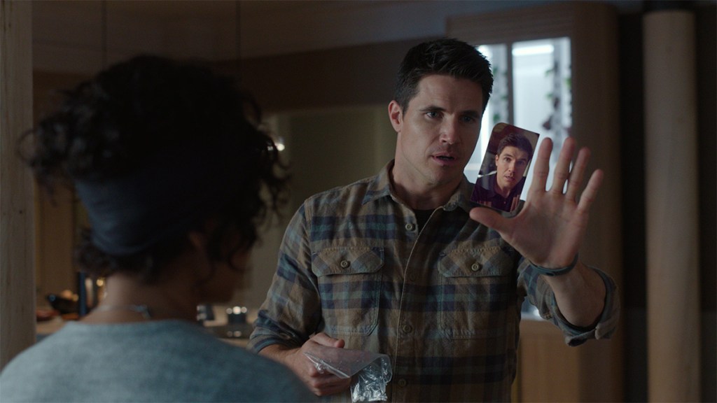 Robbie Amell (Nathan) looking surprised in Upload Season 3 (Credit - Prime Video)