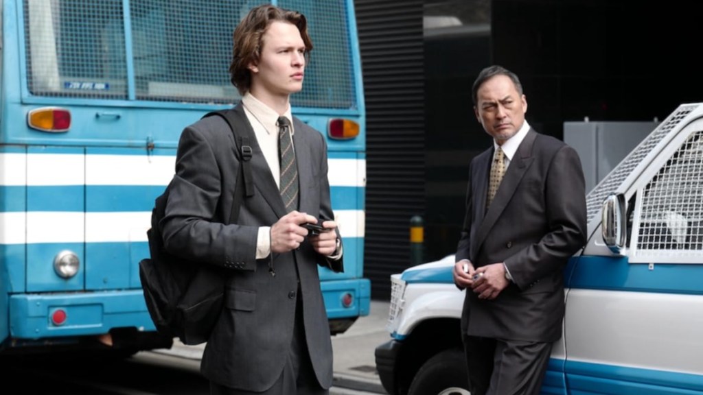 Ansel Elgort and Ken Watanabe in Tokyo Vice