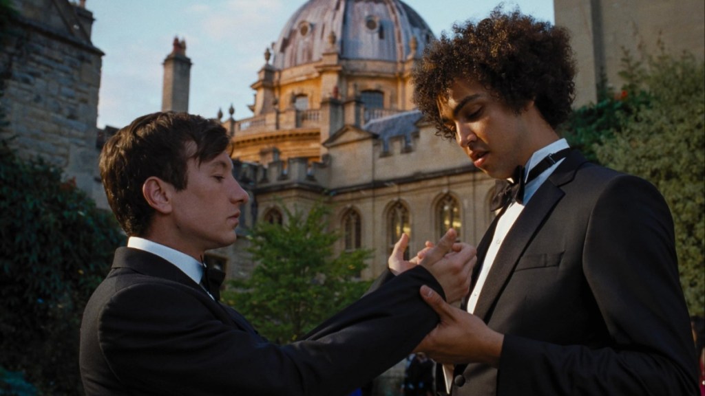 Barry Keoghan and Archie Madekwe in Saltburn