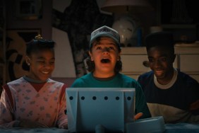 Caleb McLaughlin, Gaten Matarazzo, and Priah Ferguson i