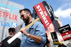 Striking Writers Guild of America (WGA) members.