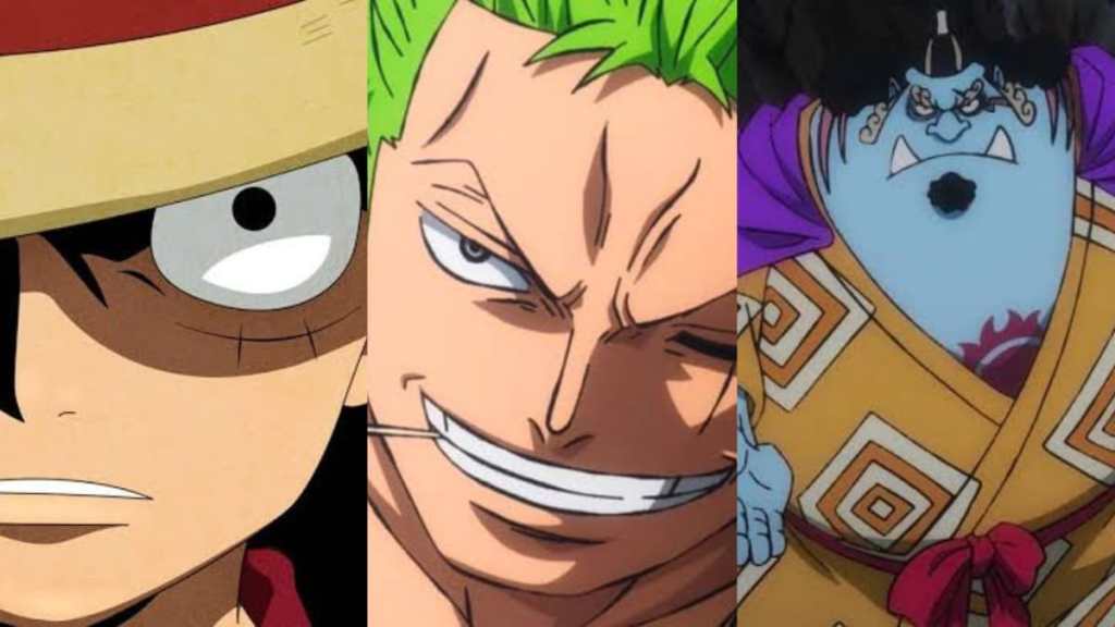 Luffy, Zoro, Jinbe from One Piece