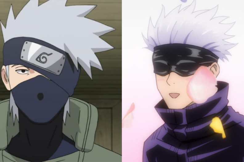 Hatake Kakashi in Naruto and Gojo Satoru in Jujutsu Kaisen