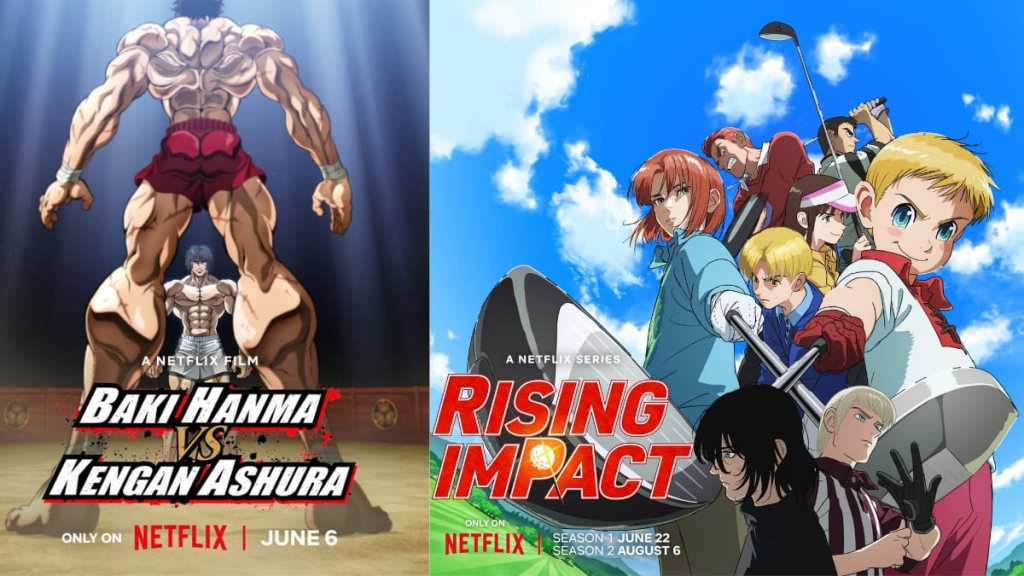 Posters for Baki Hanma VS Kengan Ashura, Rising Impact on Netflix