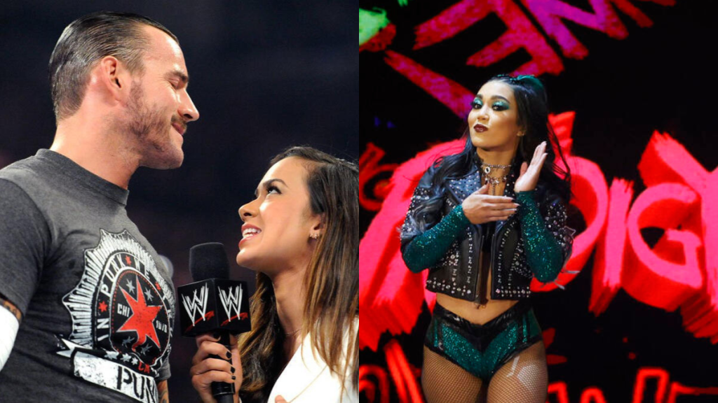 AJ Lee and WWE star CM Punk and Roxanne Perez