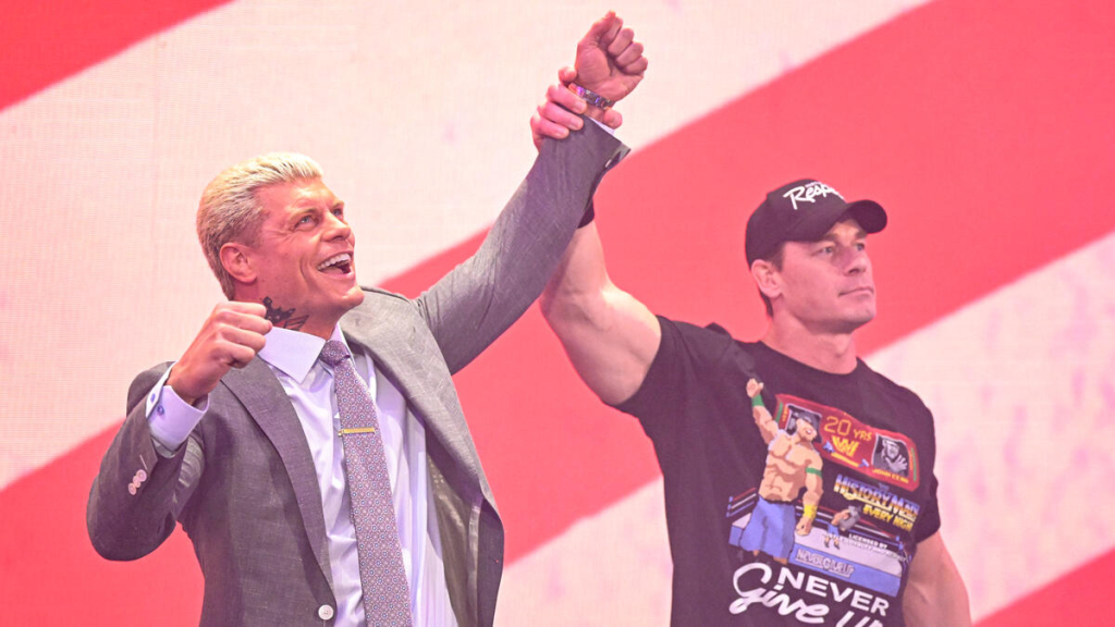 WWE Undisputed Champion Cody Rhodes and John Cena