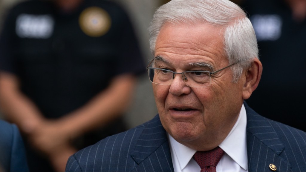 is Bob Menendez resignation letter senator corruption