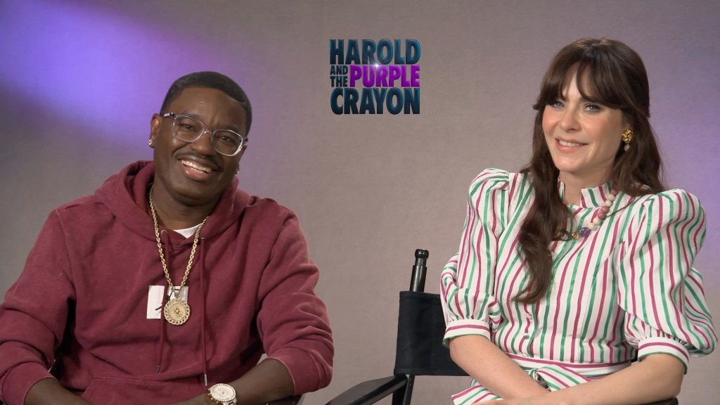 Interview: Zooey Deschanel & Lil Rel Howery Talk Harold and the Purple Crayon