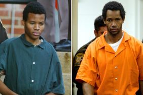 Lee Boyd Malvo walks out of a court, John Allen Muhammad at a courthouse