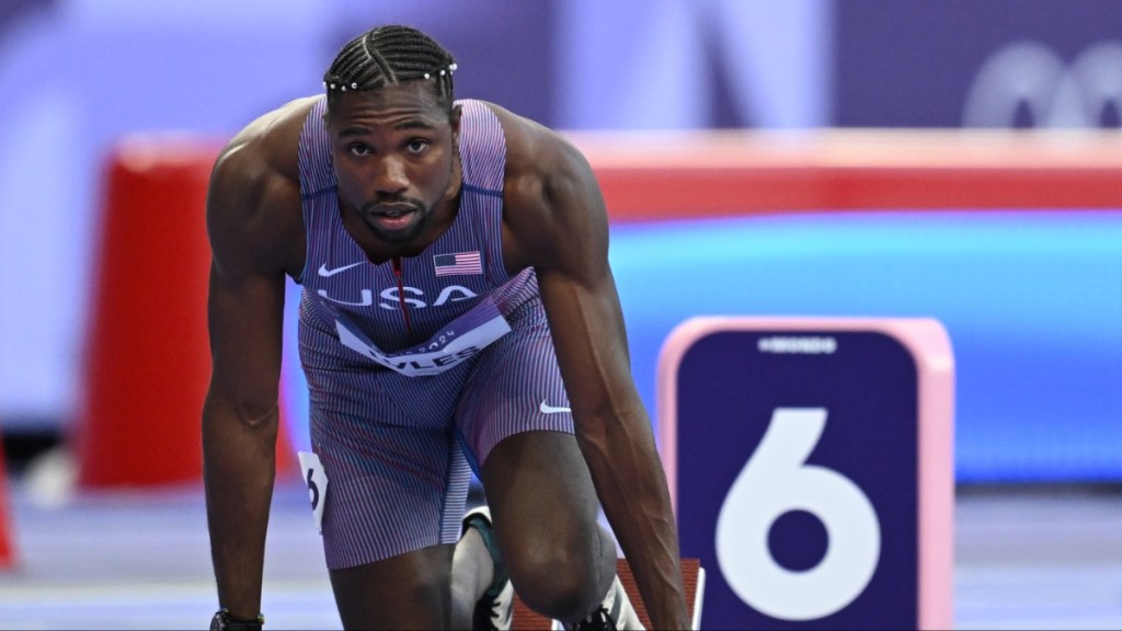 Noah Lyles mask Olympics