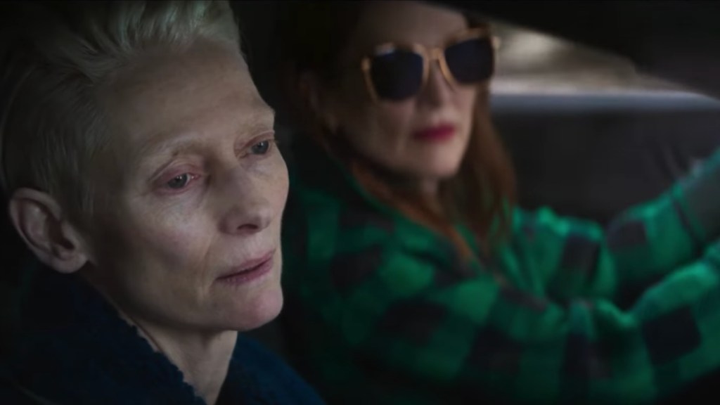 Tilda Swinton and Julianne Moore in The Room Next Door.