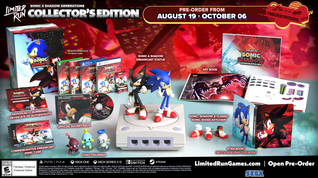 Sonic x Shadow Generations Collector's Edition Revealed, Includes Dreamcast Statue
