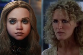 M3GAN and Glenn Close from Fatal Attraction in a side-by-side photo.