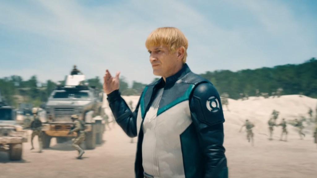 superman justice gang green lantern guy gardner nathan fillion Isabela Merced hawkgirl