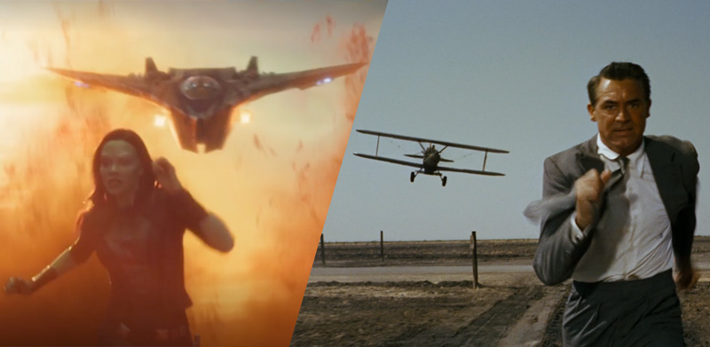 GUARDIANS OF THE GALAXY VOL. 2 (2017) and NORTH BY NORTHWEST (1959)