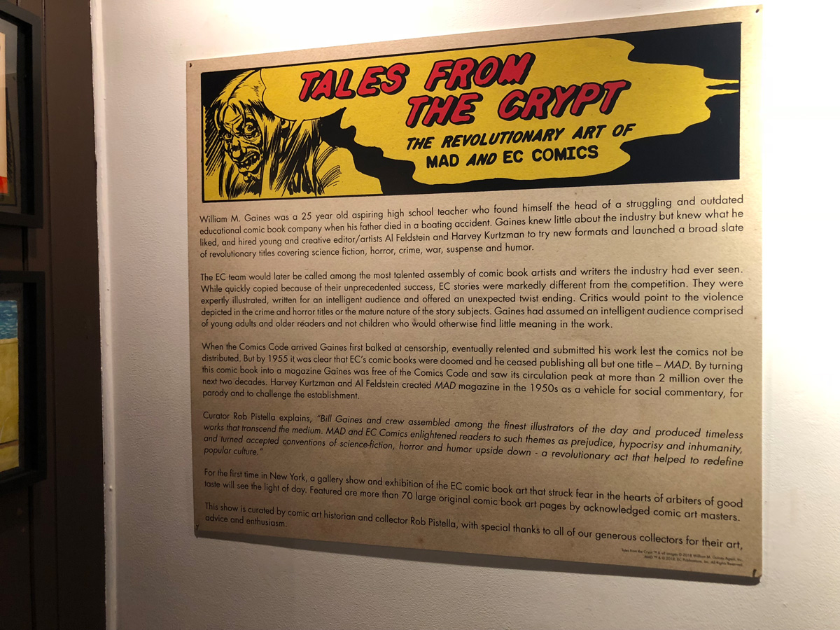 EC Comics NYC Exhibit