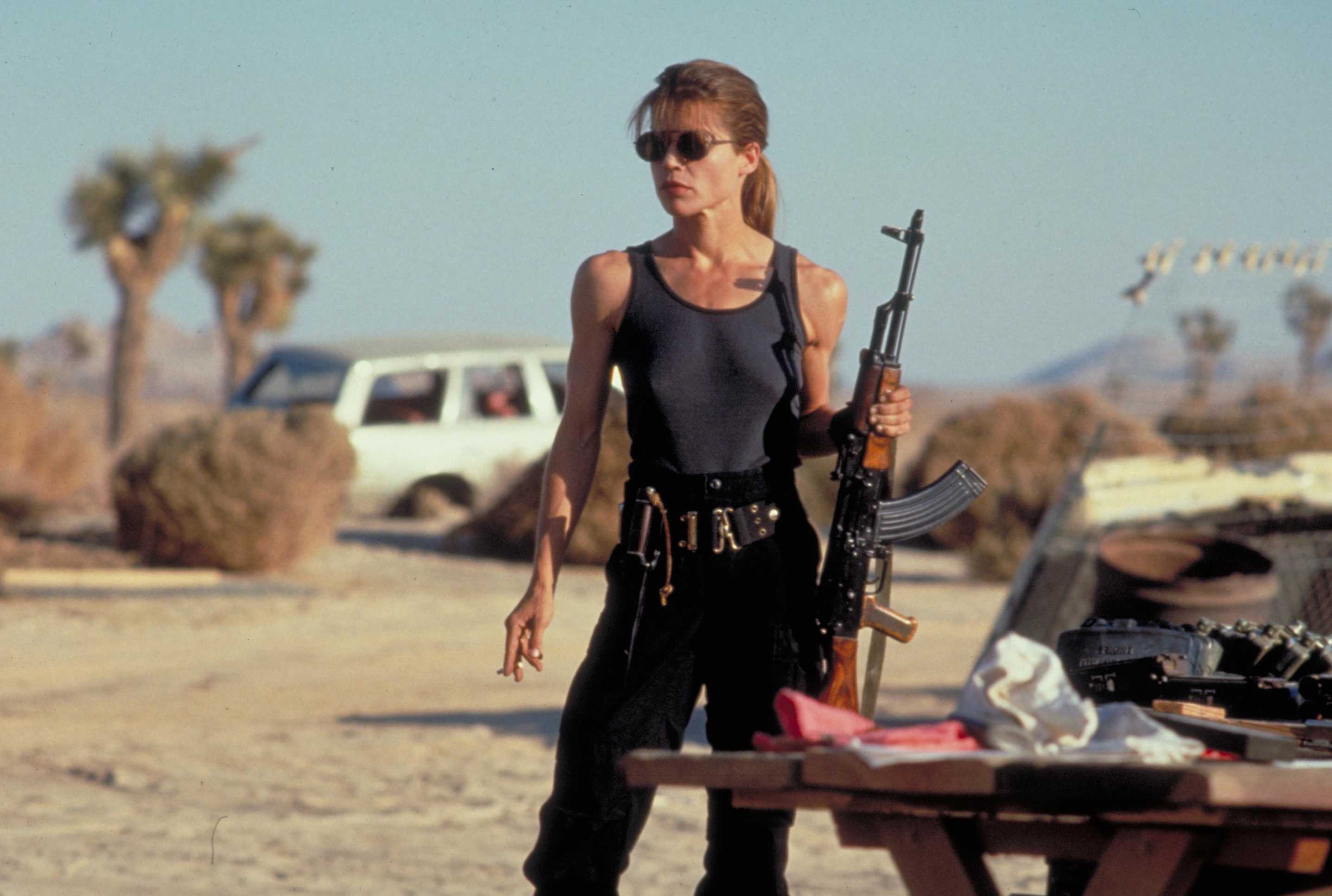 Sarah Connor in The Terminator and Terminator 2
