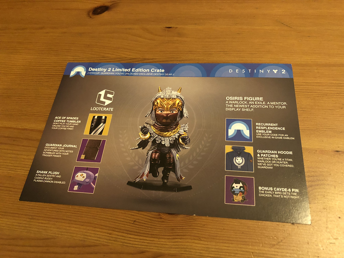 Destiny 2 Limited Edition Loot Crate