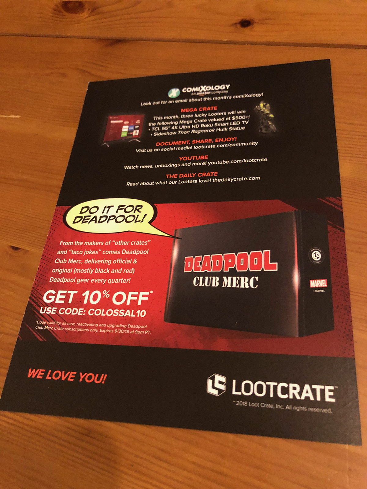 Standard Loot Crate June 2018