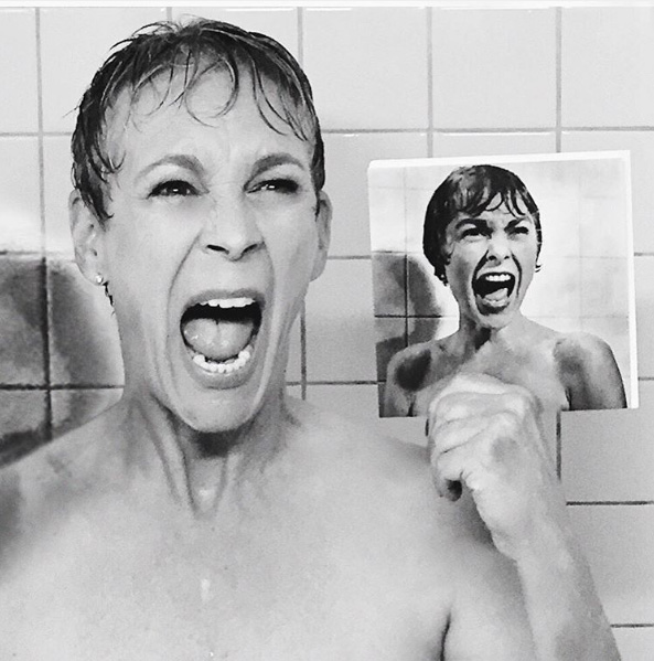 Jamie Lee Curtis Recreates Psycho Scene