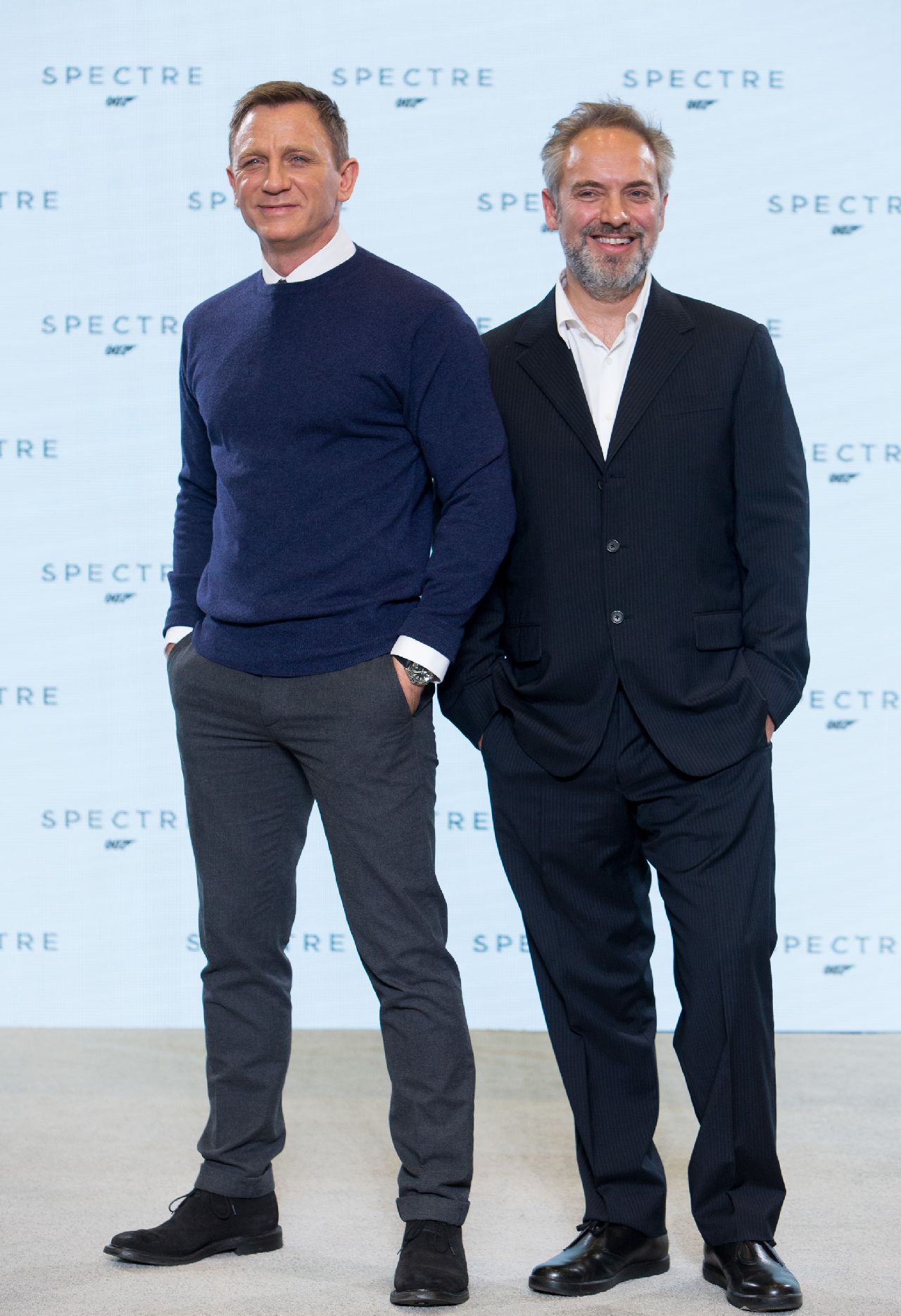 Eon Productions, Metro-Goldwyn-Mayer and Sony Pictures Entertainment announce the 24th James Bond adventure " SPECTRE. " Pictured: (L to R) Daniel Craig and Sam Mendes.