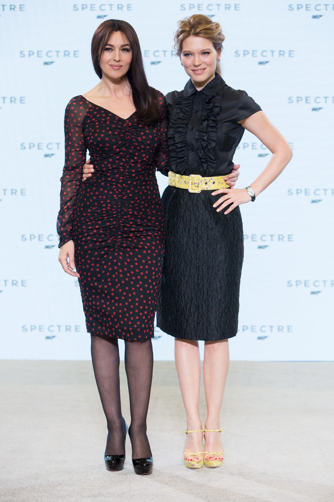 Eon Productions, Metro-Goldwyn-Mayer and Sony Pictures Entertainment announce the 24th James Bond adventure " SPECTRE. " Pictured: (L to R)  Monica Bellucci and LÃ©a Seydoux.