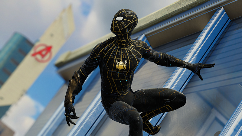 Spider Man No Way Home Black and Gold Suit