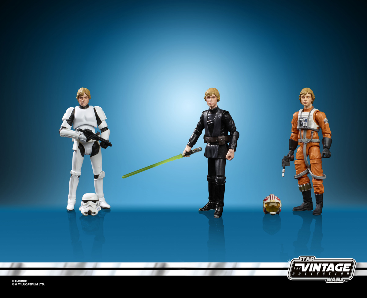 Star Wars The Vintage Collection 3 75 Inch Original Trilogy Luke Skywalker Jedi Destiny Figure Set Oop 2